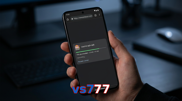 Main screen of Vs777 apk page for PK players