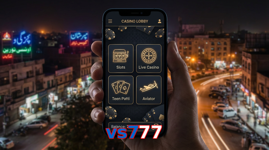 Main screen of Vs777 app page for PK players
