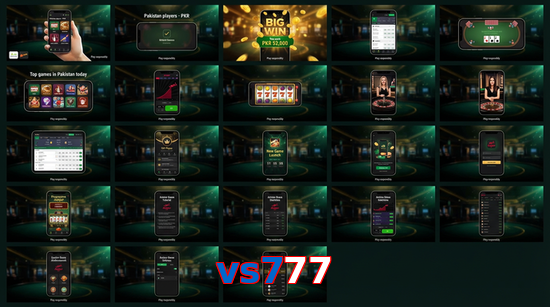 Main screen of Vs777 bet page for PK players